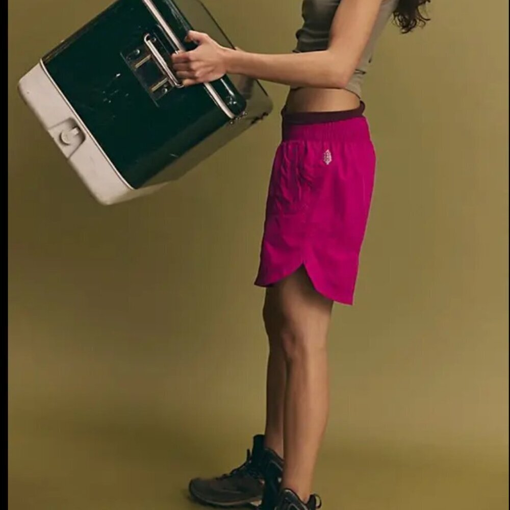 NWT Free People Prime Time Solid Shorts in Berry Blitz